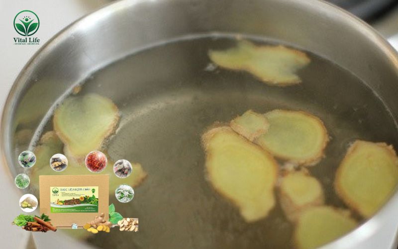 Bài thuốc ngâm chân với Gừng tươi 