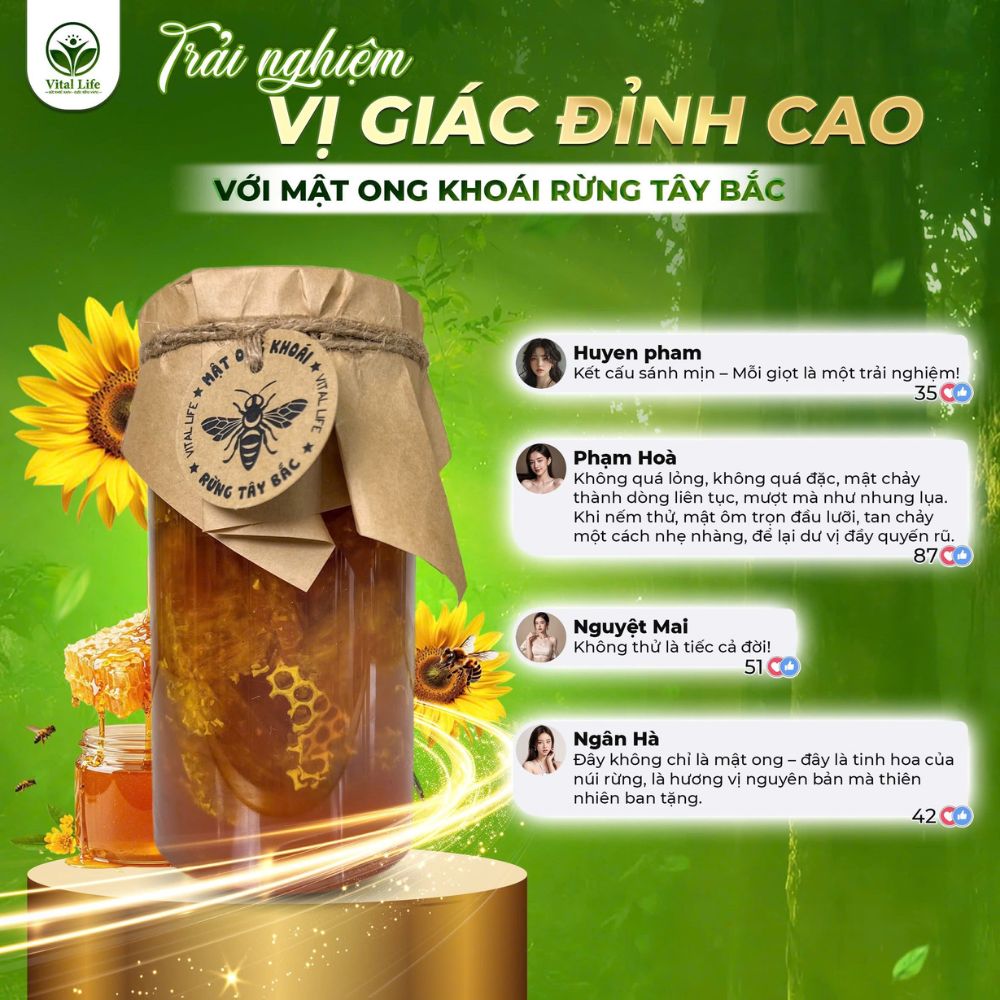 Feedback khách hàng mua Mật Ong Khoái tại Vitallife.vn