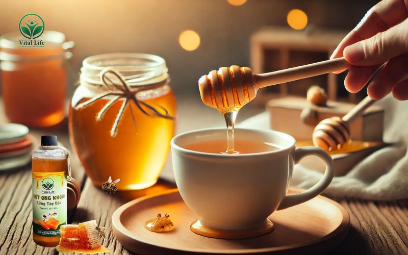 Mật ong khoái pha nước ấm uống mỗi sáng hoặc tối vô cùng tốt cho sức khỏe