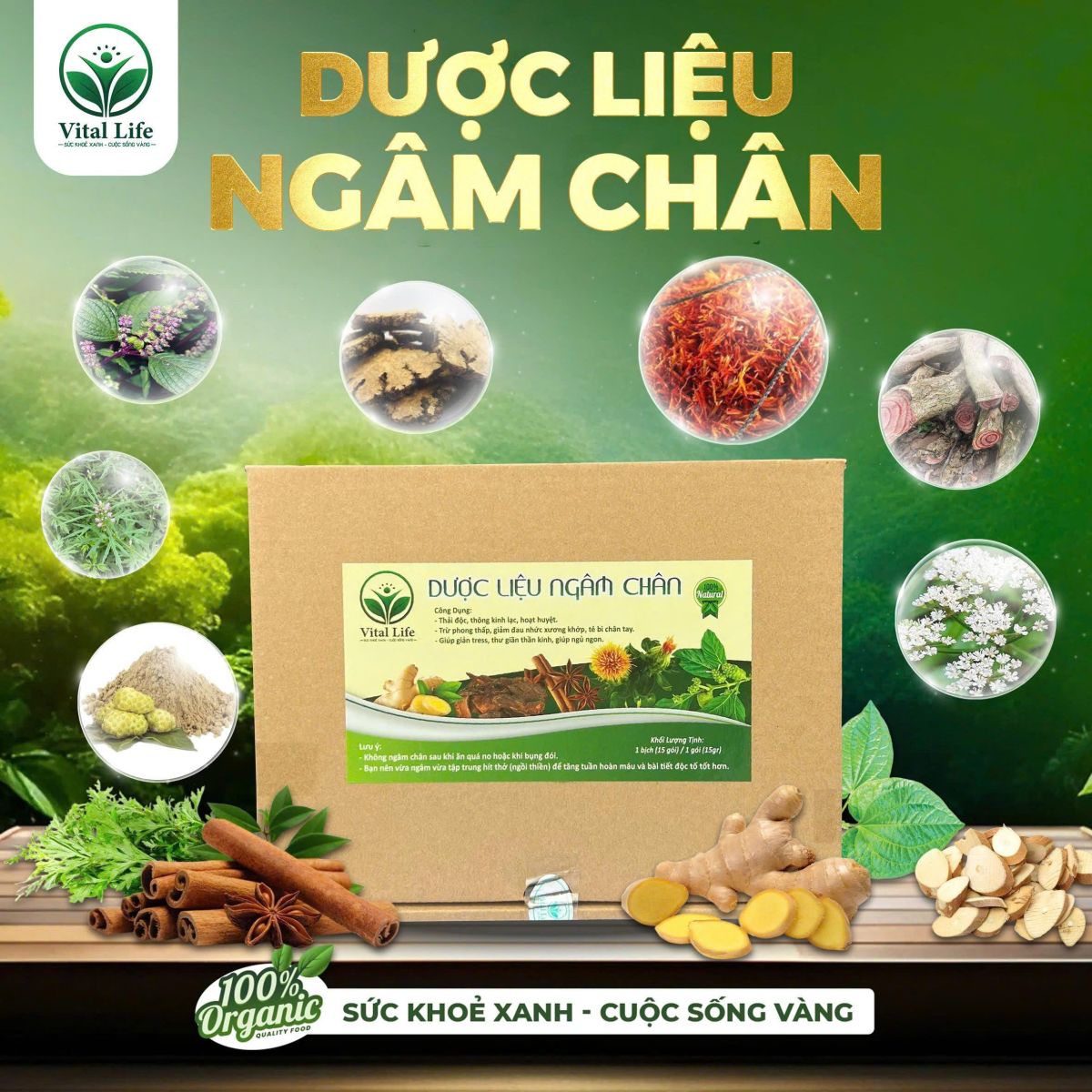 Dược liệu ngâm chân vital life: giải pháp hỗ trợ giấc ngủ từ thiên nhiên